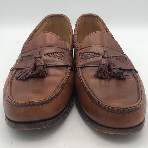 Allen Edmonds Maxfield tassel brown leather loafers. Size 13. - Picture 2 of 7